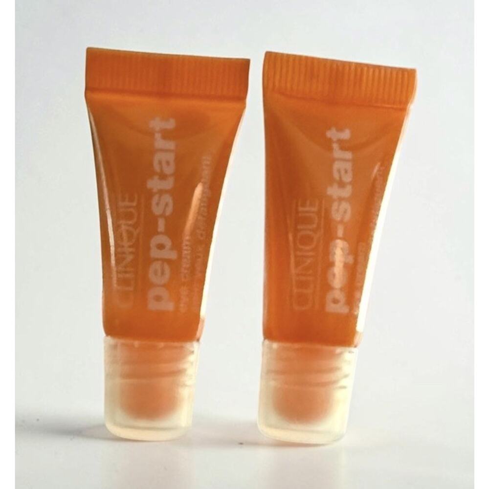 2 x CLINIQUE Pep-Start Eye Cream Hydrate Depuff .1 fl oz (Travel Size) NWOB